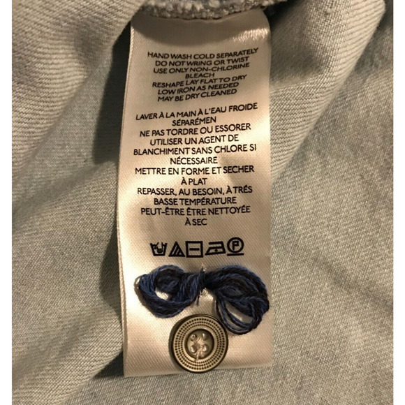 Anthropologie Pilcro Layered Blue and White Striped Sweater - Extra Extra Small - Picture 8 of 9